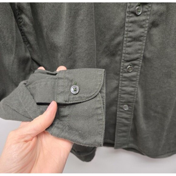 Buck Mason Shirt Men sz Small Gray Charcoal Button Up Cotton Casual Pocket - Picture 3 of 6